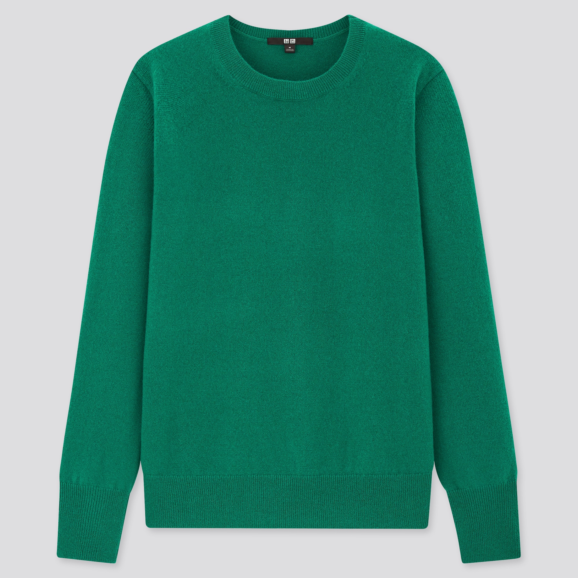 green crew neck jumper