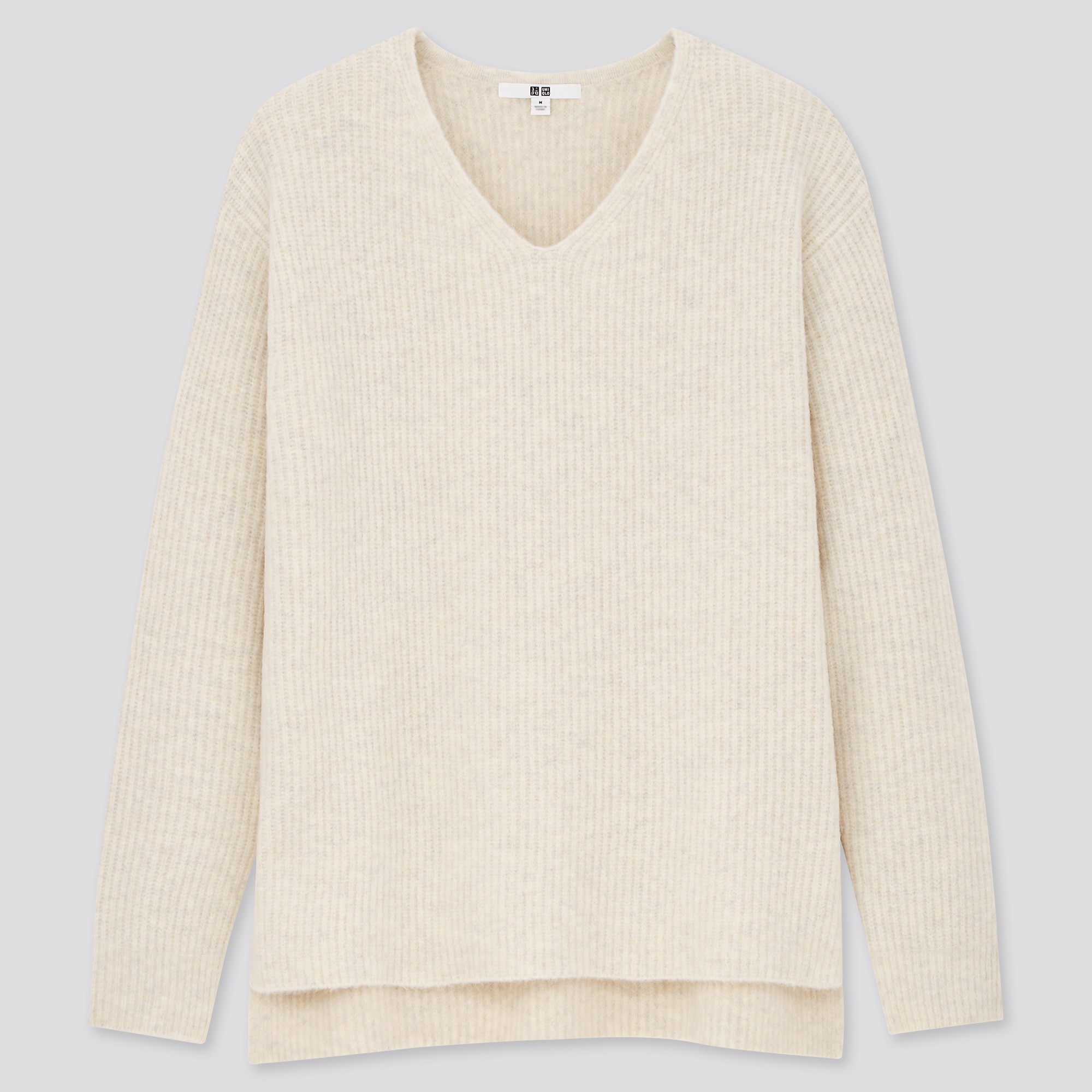 v neck side split jumper