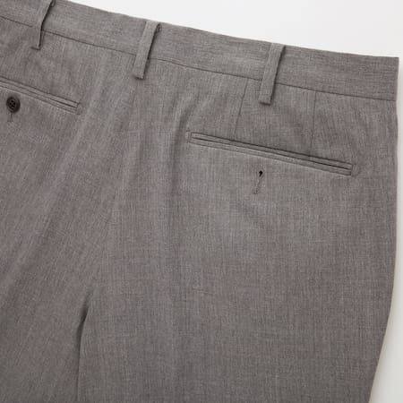 MEN Stretch Wool Slim Fit Trousers | UNIQLO