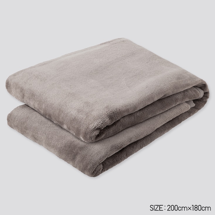 Heattech Full-Size Blanket (Online Exclusive), Gray, Large