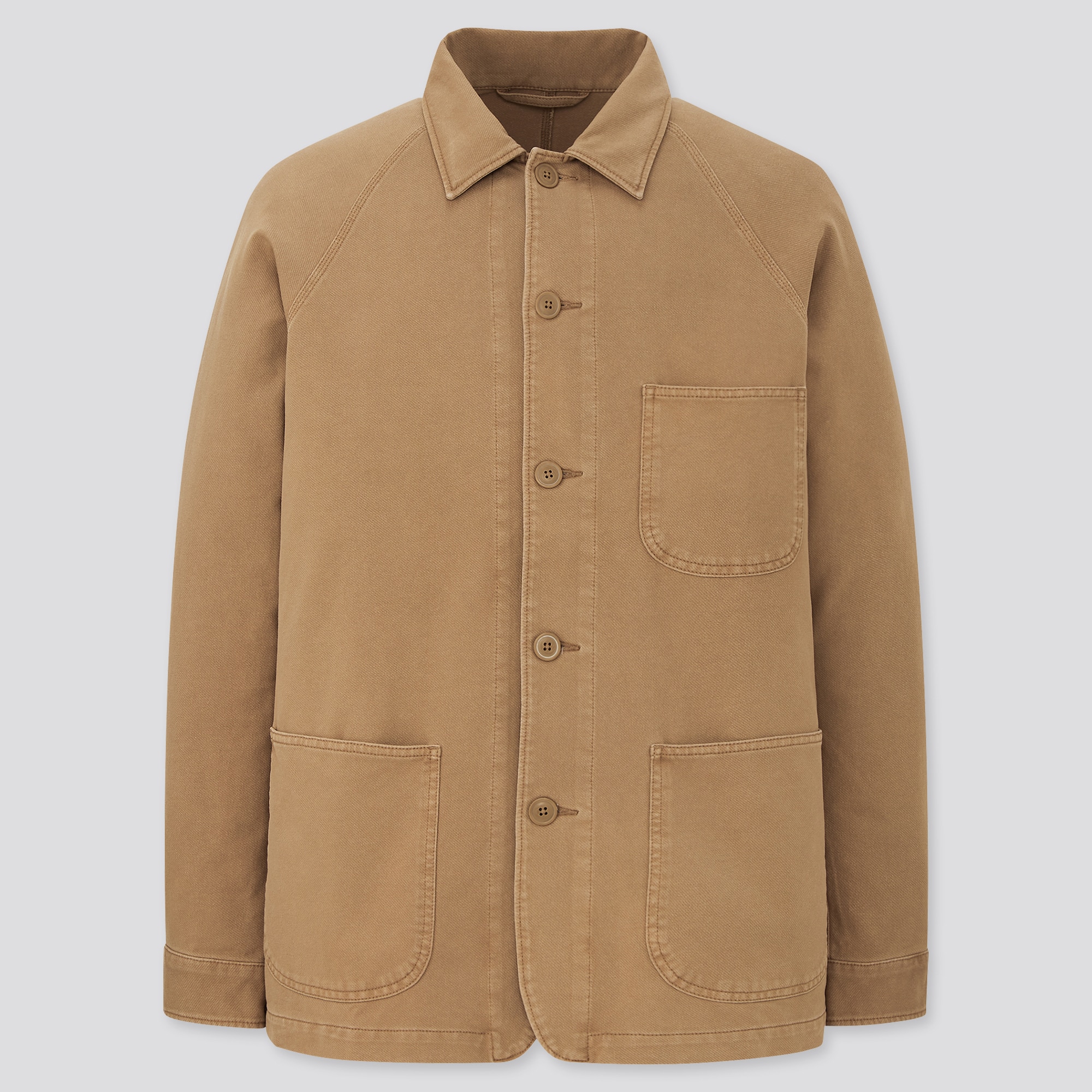 uniqlo men washed jersey work jacket