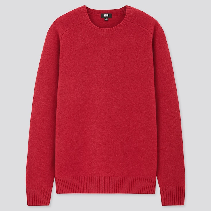 uniqlo lambswool crew neck sweater