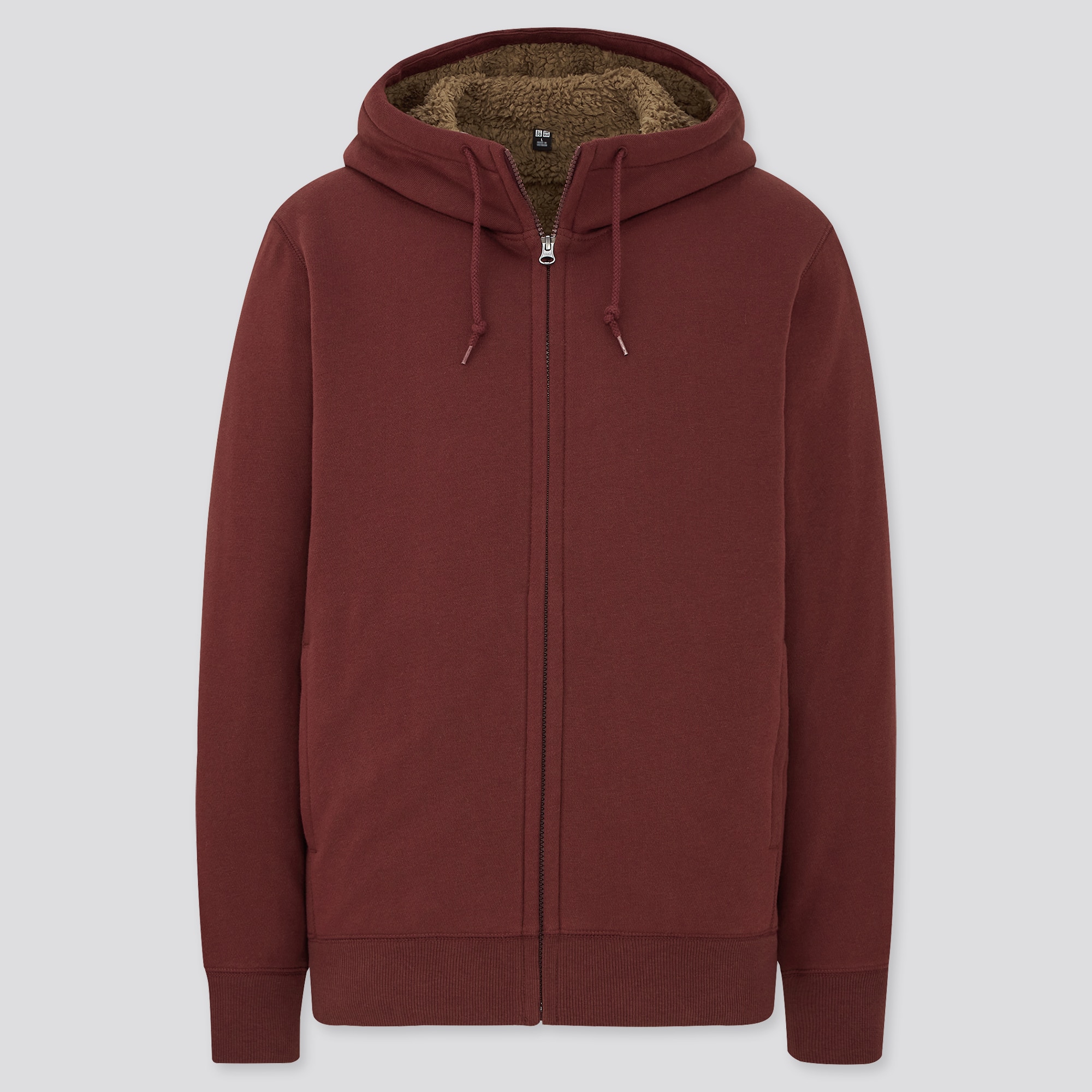 uniqlo men's pile lined hoodie