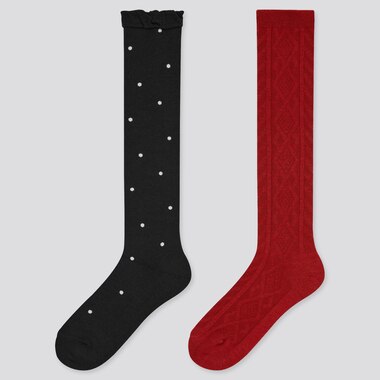 GIRLS HEATTECH HIGH THERMAL SOCKS (TWO PAIRS)