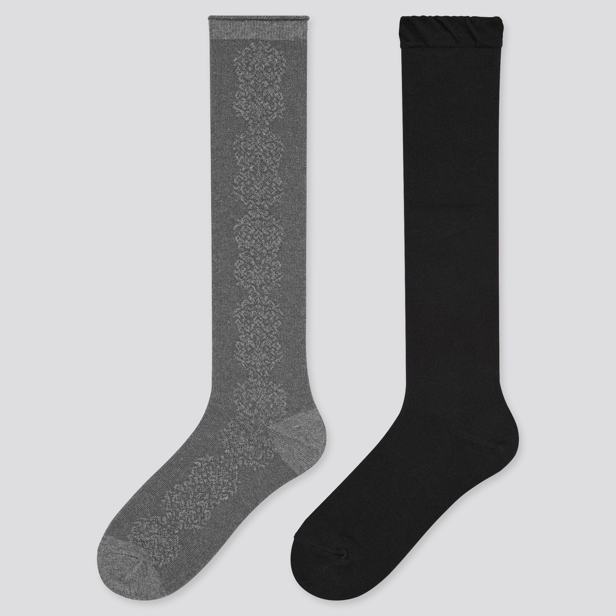 girls grey knee high socks