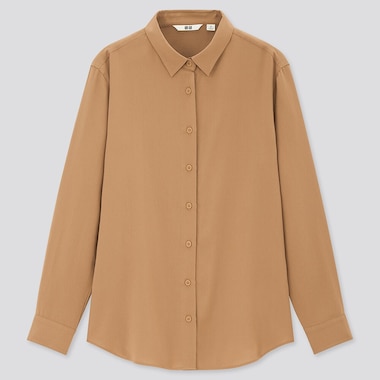 Women S Shirts Blouses Rayon Linen Cotton Tops For Women Uniqlo Us