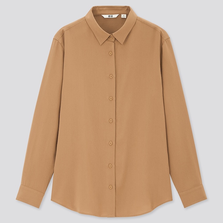 WOMEN RAYON LONG-SLEEVE BLOUSE | UNIQLO US