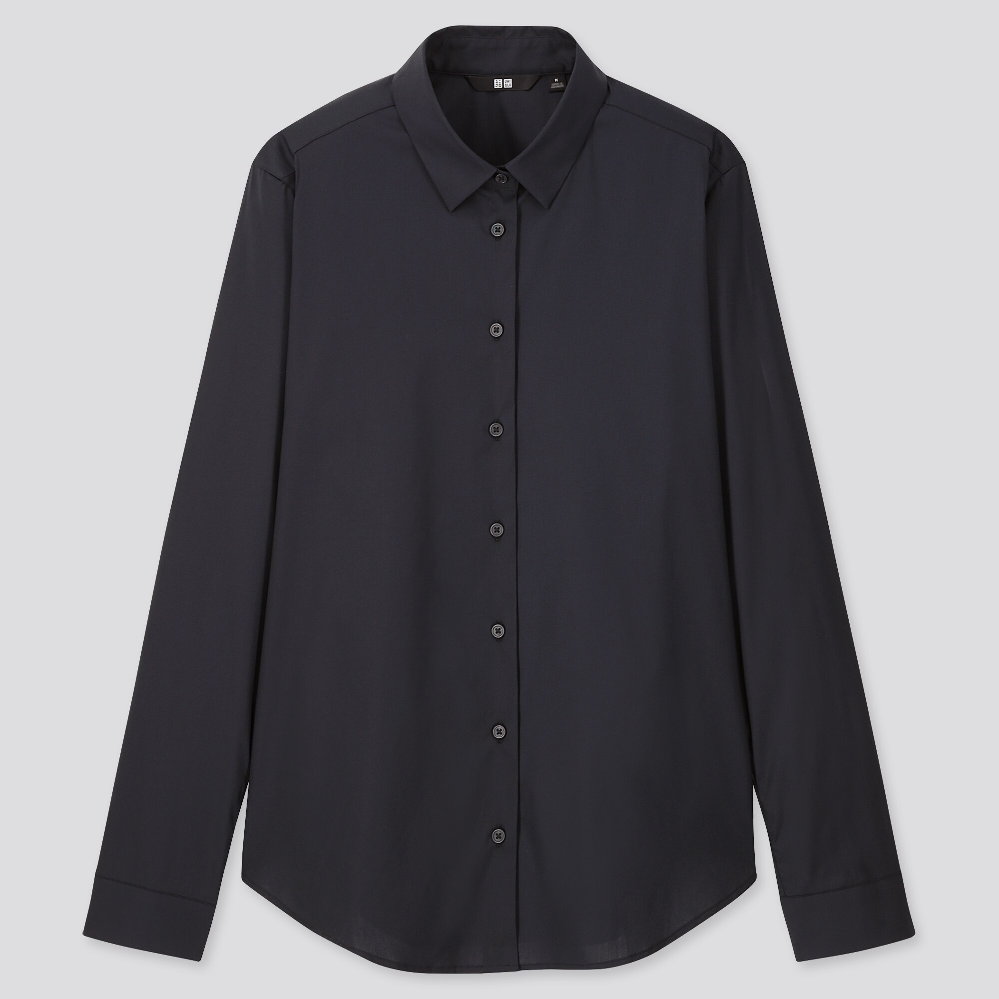 uniqlo black button down