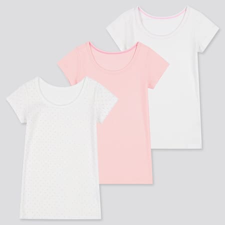 Babies Toddler Cotton Inner Short Sleeved T-Shirt x3 (2020 Season)