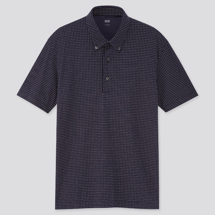 ユニクロ東淀川店 Men Airism Pique Dot Printed Polo Shirt Outfit Stylehint