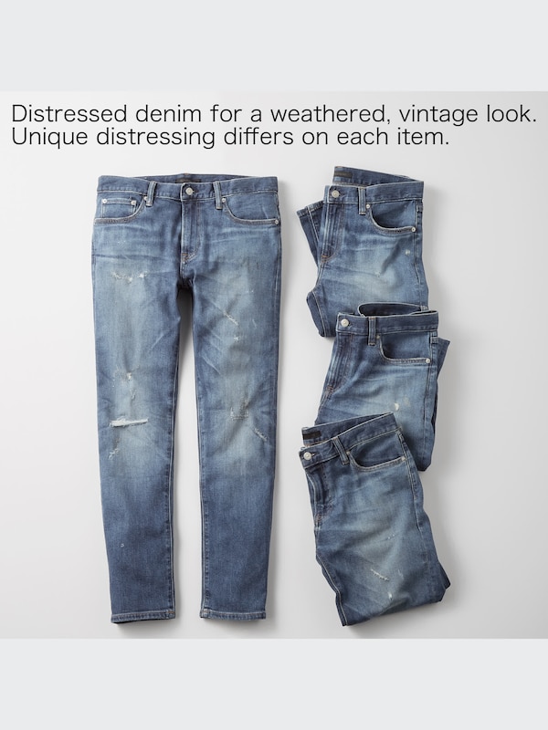 Distressed Slim-Fit Jeans