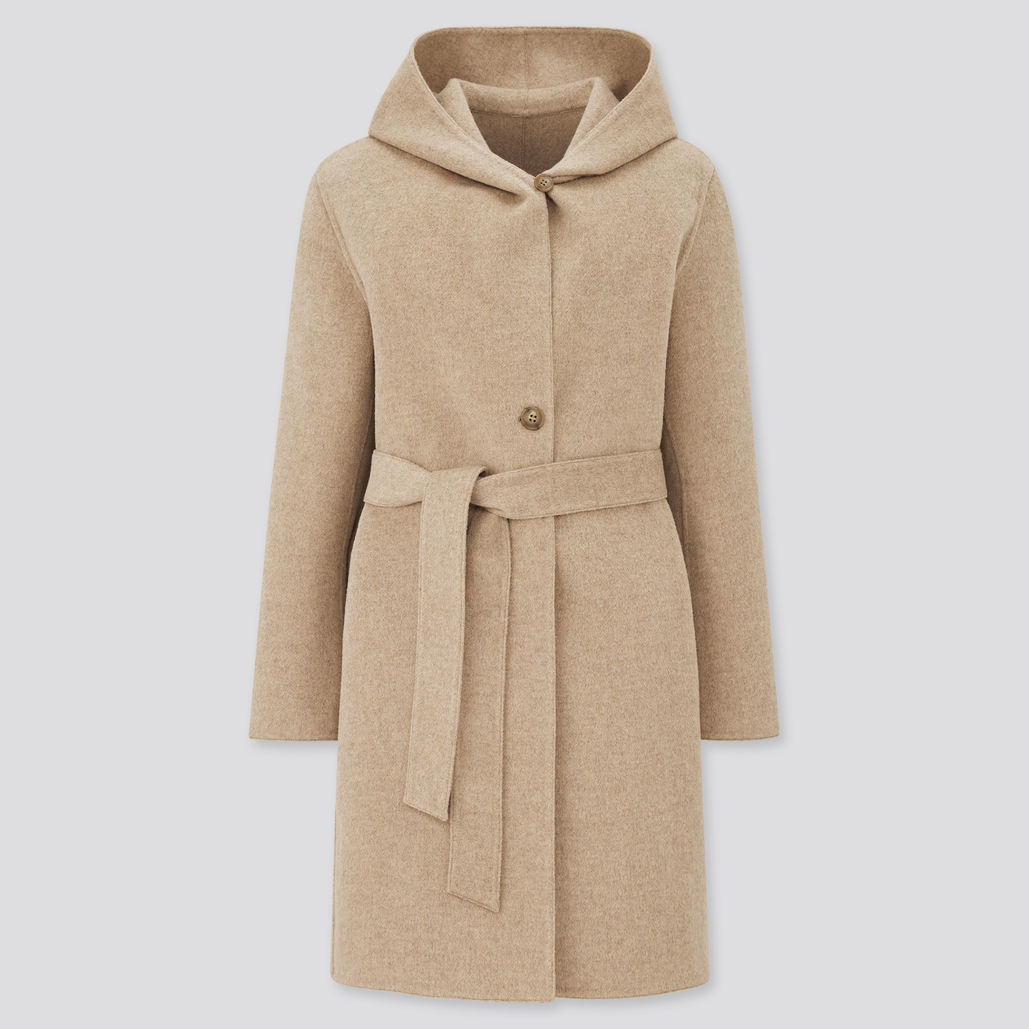 women double face hooded coat uniqlo