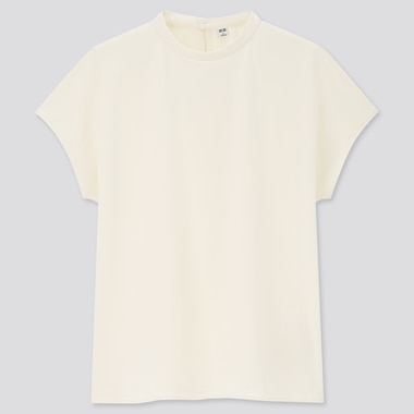 Women Crepe Jersey Crew Neck Short Sleeved T-Shirt