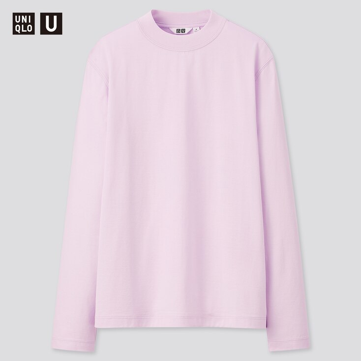WOMEN U MERCERIZED COTTON MOCK NECK LONG-SLEEVE T-SHIRT | UNIQLO US