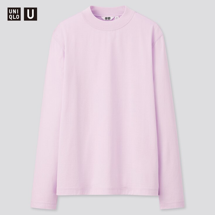 Download WOMEN U MERCERIZED COTTON MOCK NECK LONG-SLEEVE T-SHIRT ...