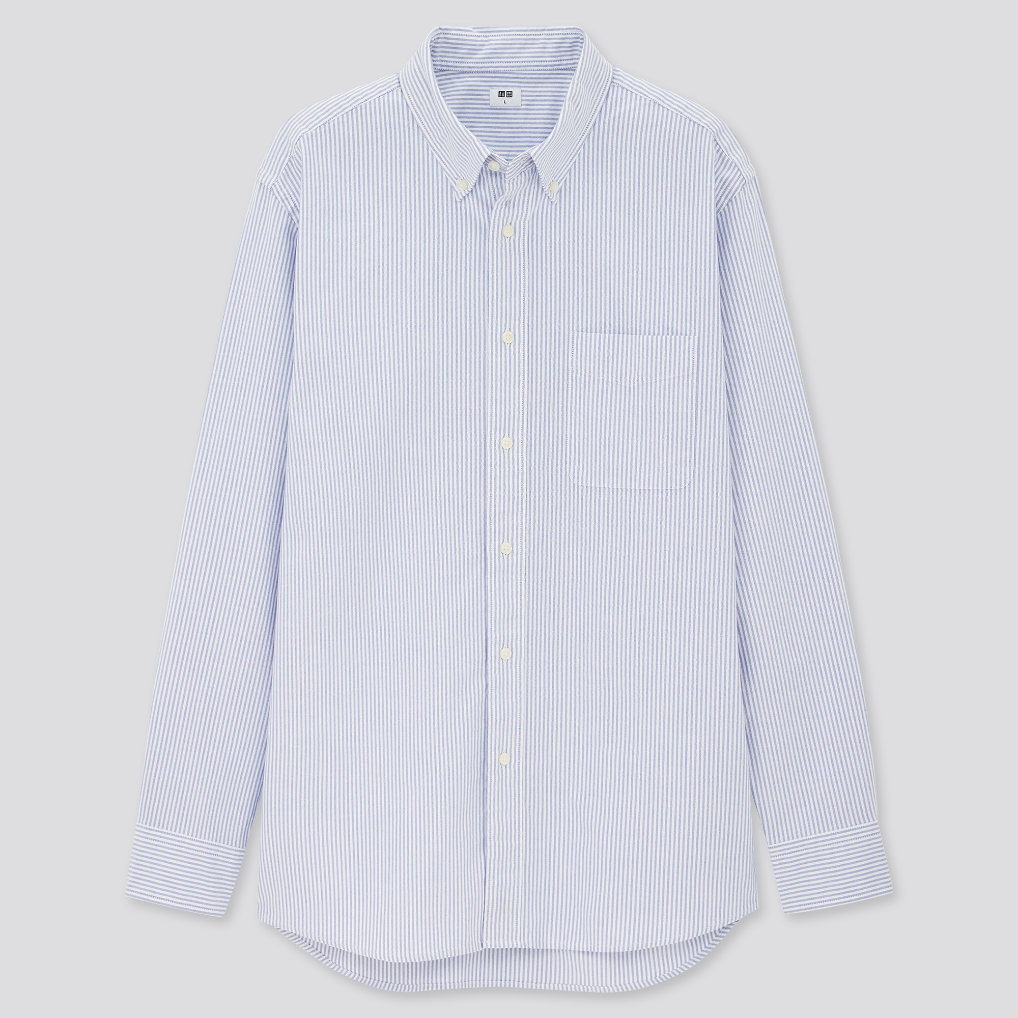 uniqlo white button down shirt