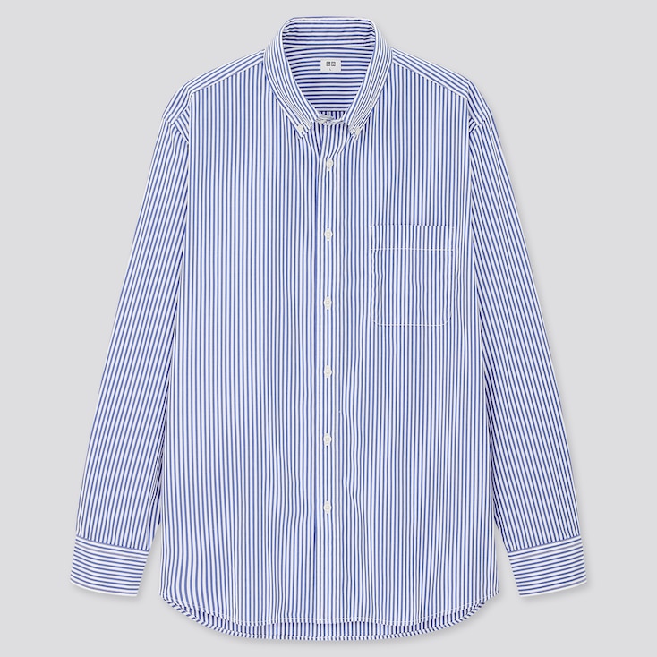 UNIQLO Extra Fine Cotton Broadcloth Regular Fit Button-Down Collar ...