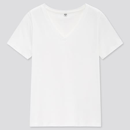 Damen T-Shirt mit V-Ausschnitt aus 100% SUPIMA BAUMWOLLE