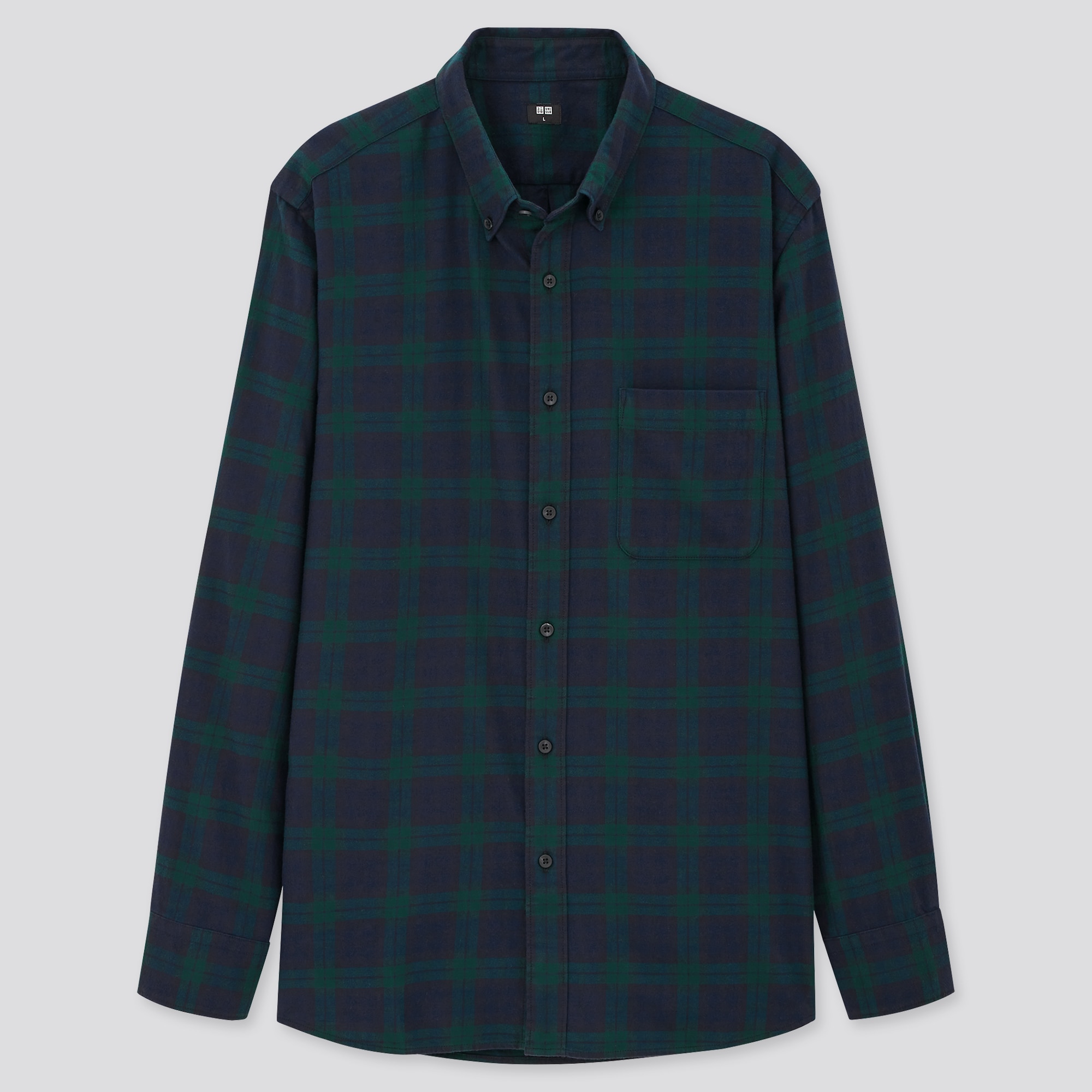 mens navy and green plaid shirt