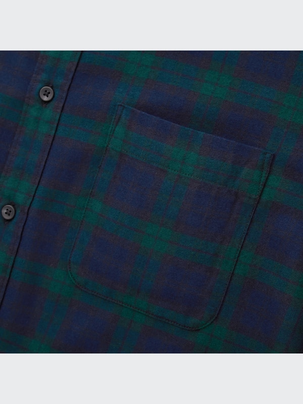 Flannel Plaid Long-Sleeve Shirt