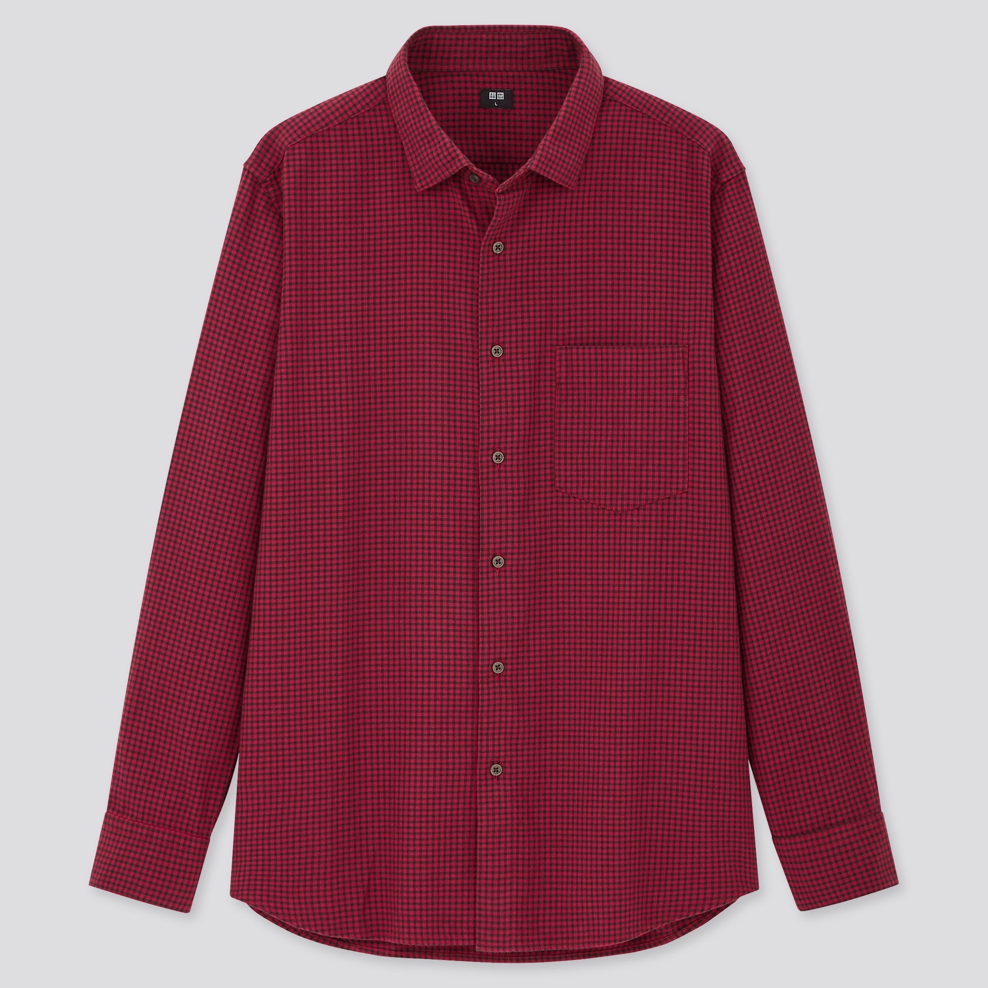 MEN FLANNEL CHECKED LONG-SLEEVE SHIRT