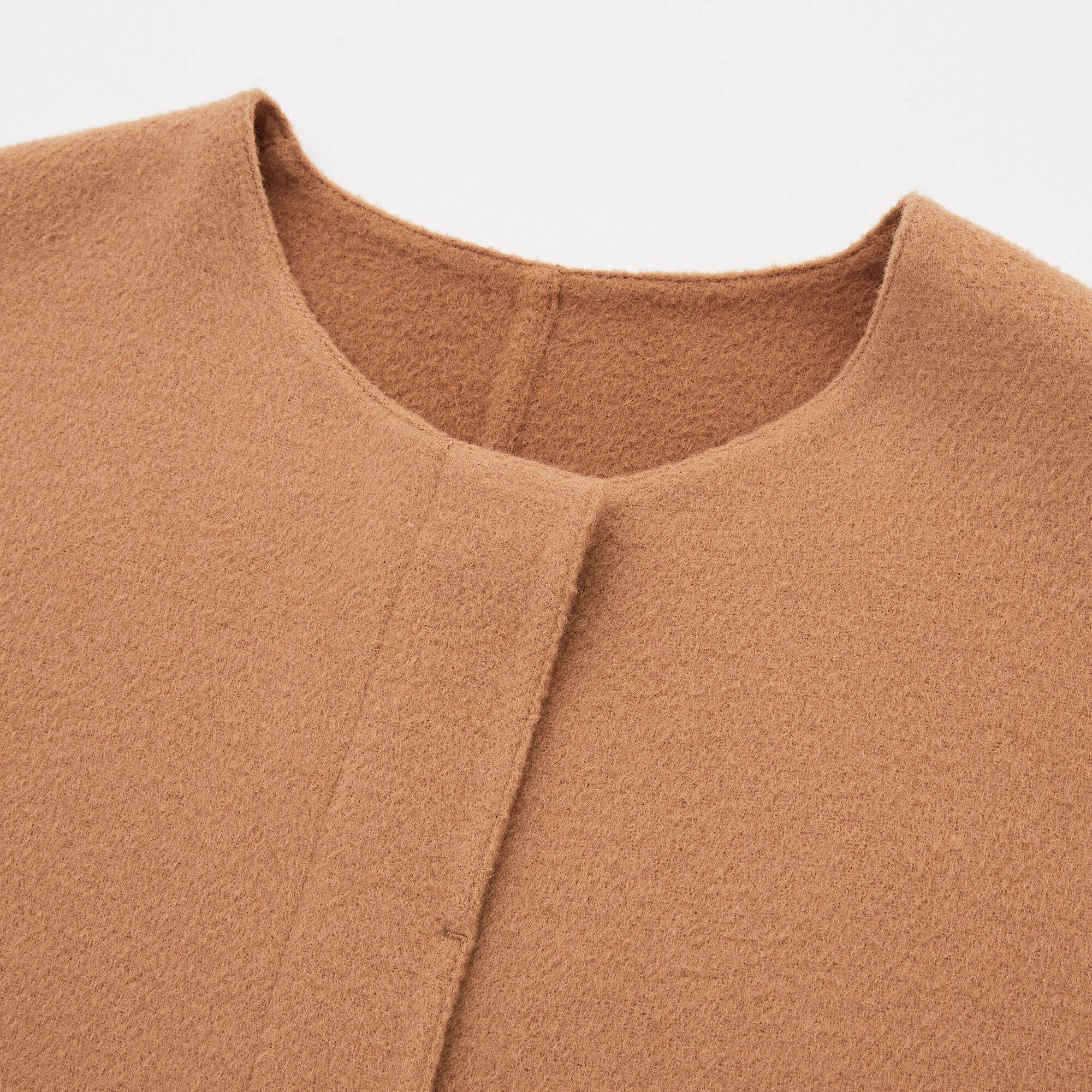 uniqlo double face collarless coat
