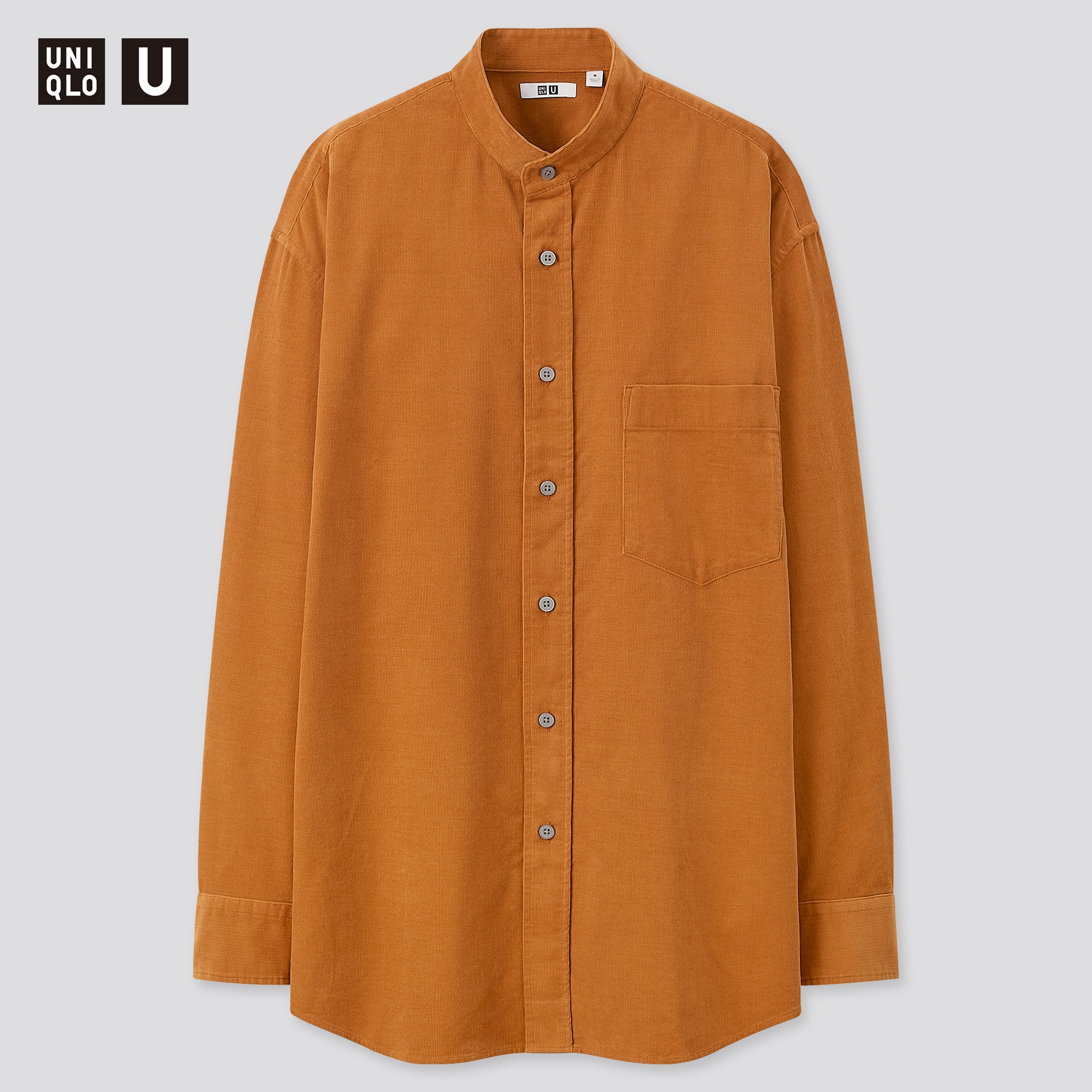 orange collar shirt