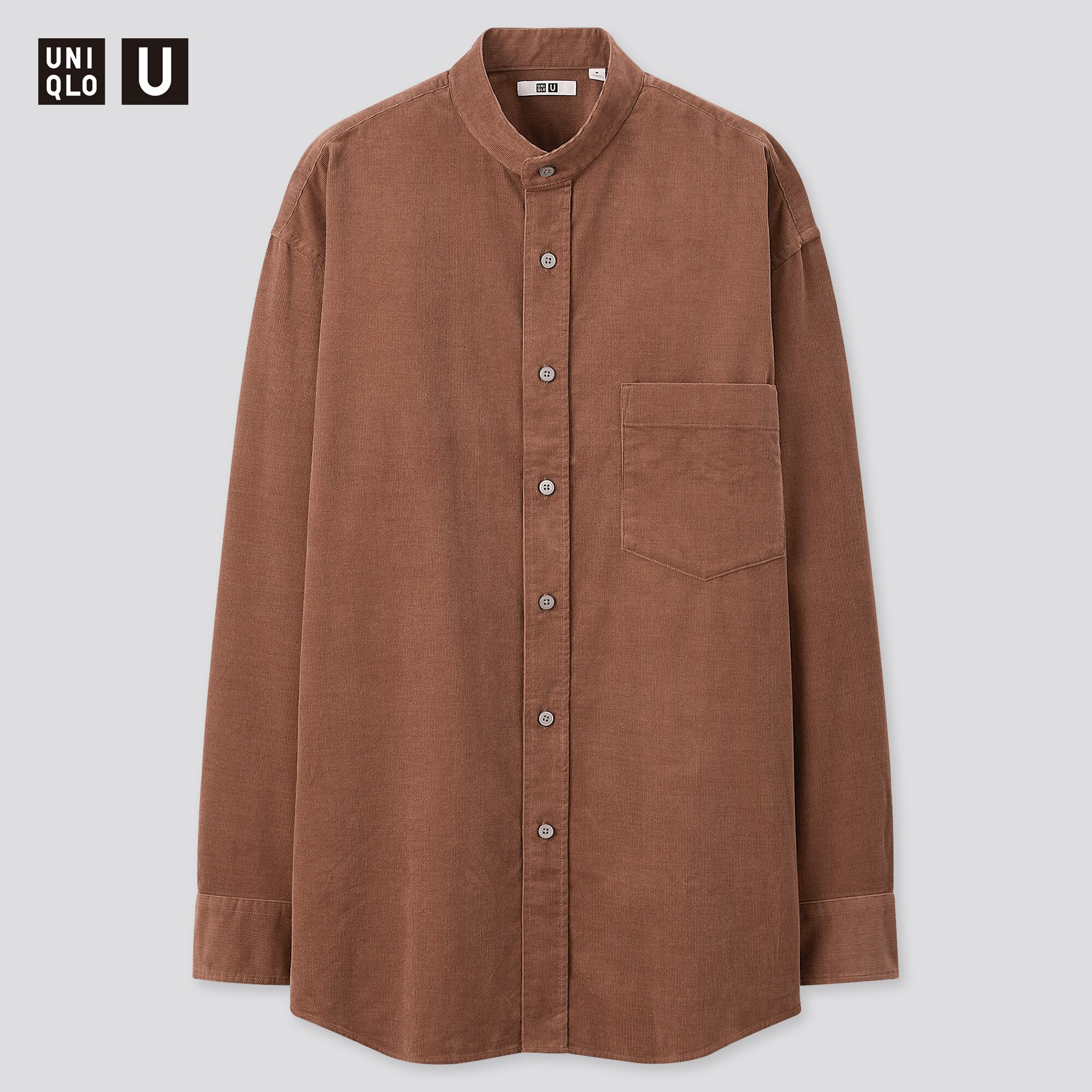 UNIQLO Men Uniqlo U Corduroy Shirt (Stand Collar) | StyleHint