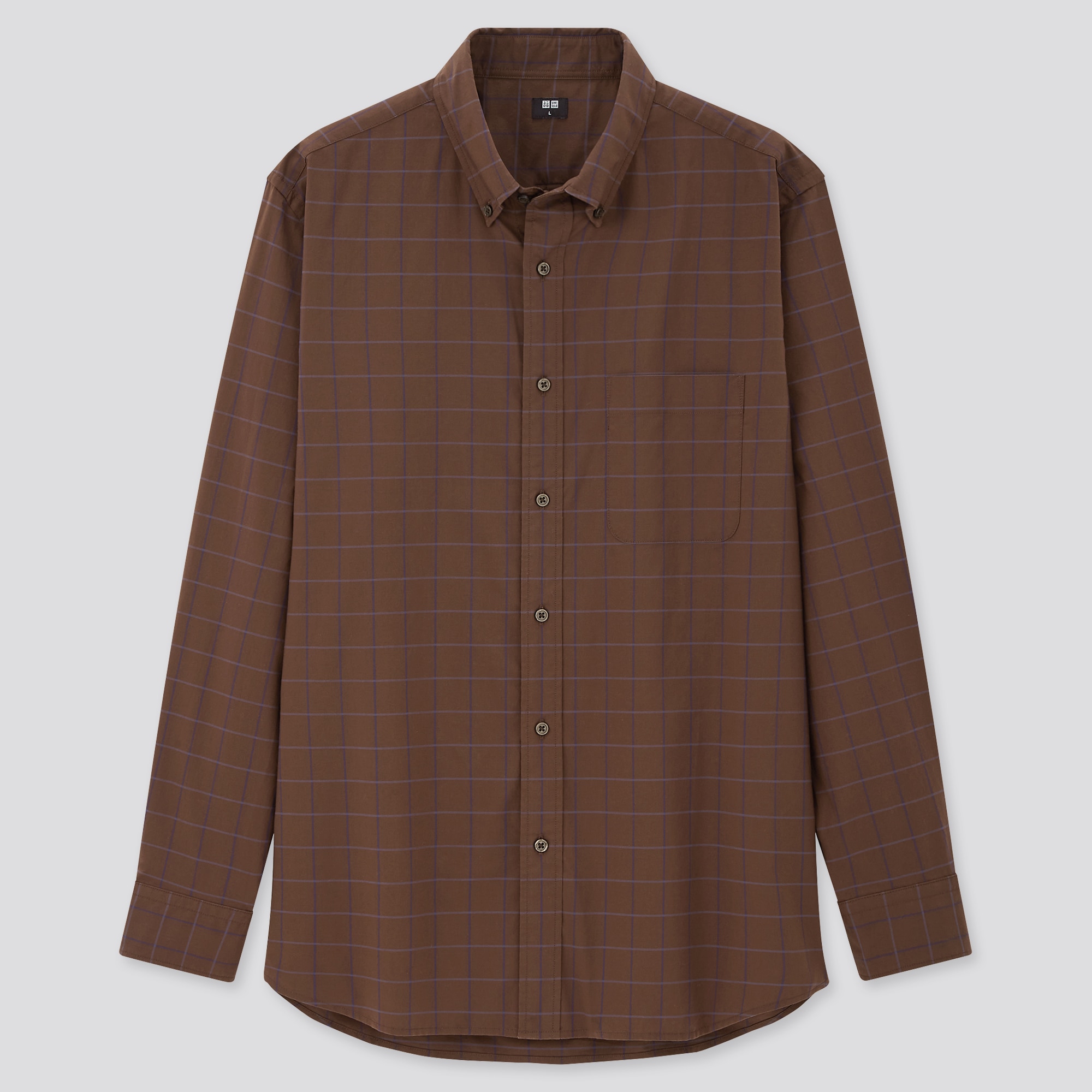 brown long sleeve shirt mens