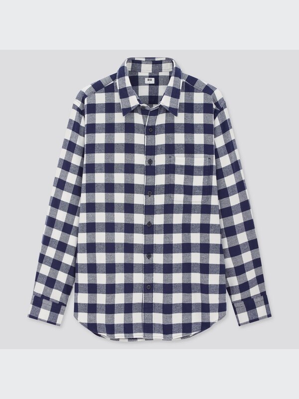 Flannel Plaid Long-Sleeve Shirt