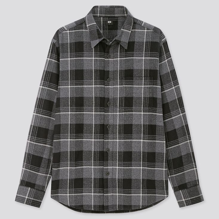 MEN FLANNEL CHECKED LONG-SLEEVE SHIRT | UNIQLO US