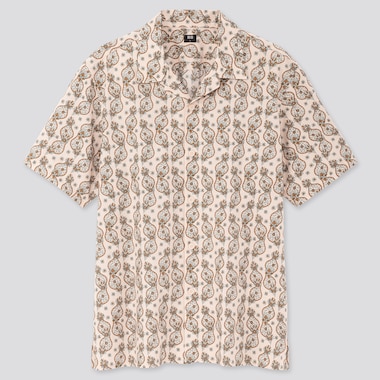 Men Open Collar Short Sleeve Shirt Uniqlo Us