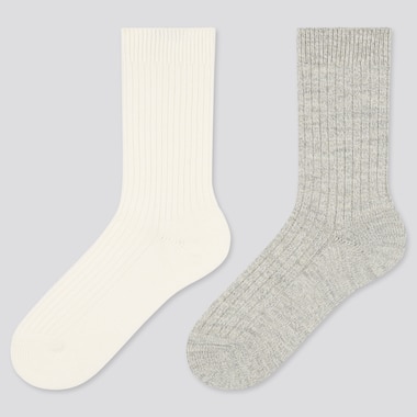 Women HEATTECH Ribbed Socks (Two Pairs)