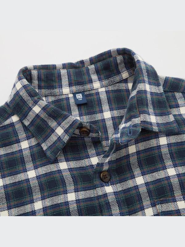 Flannel Checked Long Sleeve Shirt