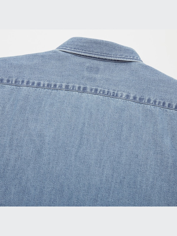 Denim Slim-Fit Long-Sleeve Shirt