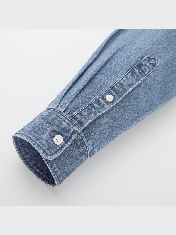 Denim Slim-Fit Long-Sleeve Shirt