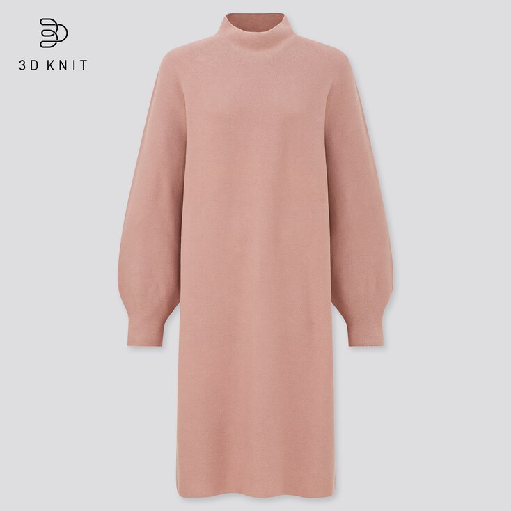 ユニクロイオンモール各務原店 Women 3d Knit Seamless Cotton Balloon Sleeved Dress Outfit Stylehint