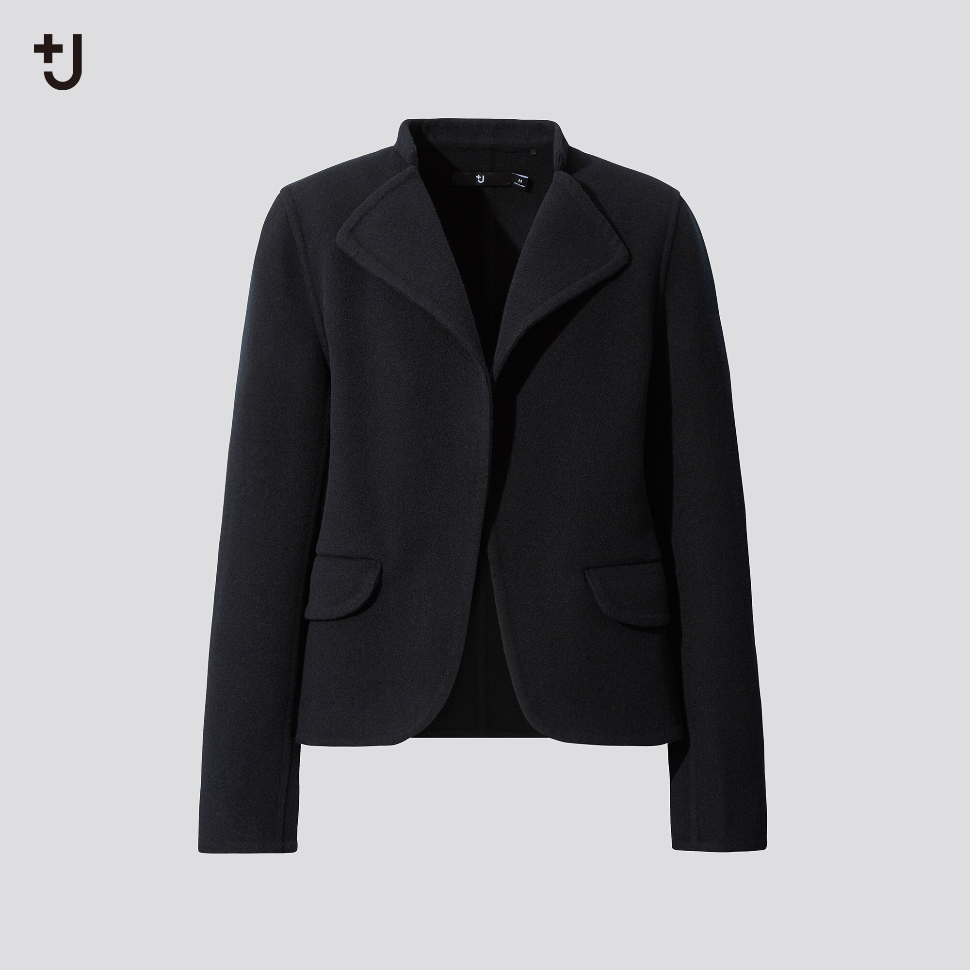 Women +J Double Faced Stand Collar Jacket