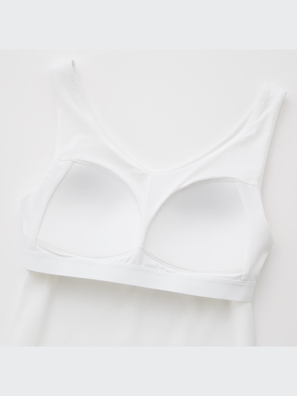 AIRism Cotton Ribbed V-Neck Sleeveless Bra Top