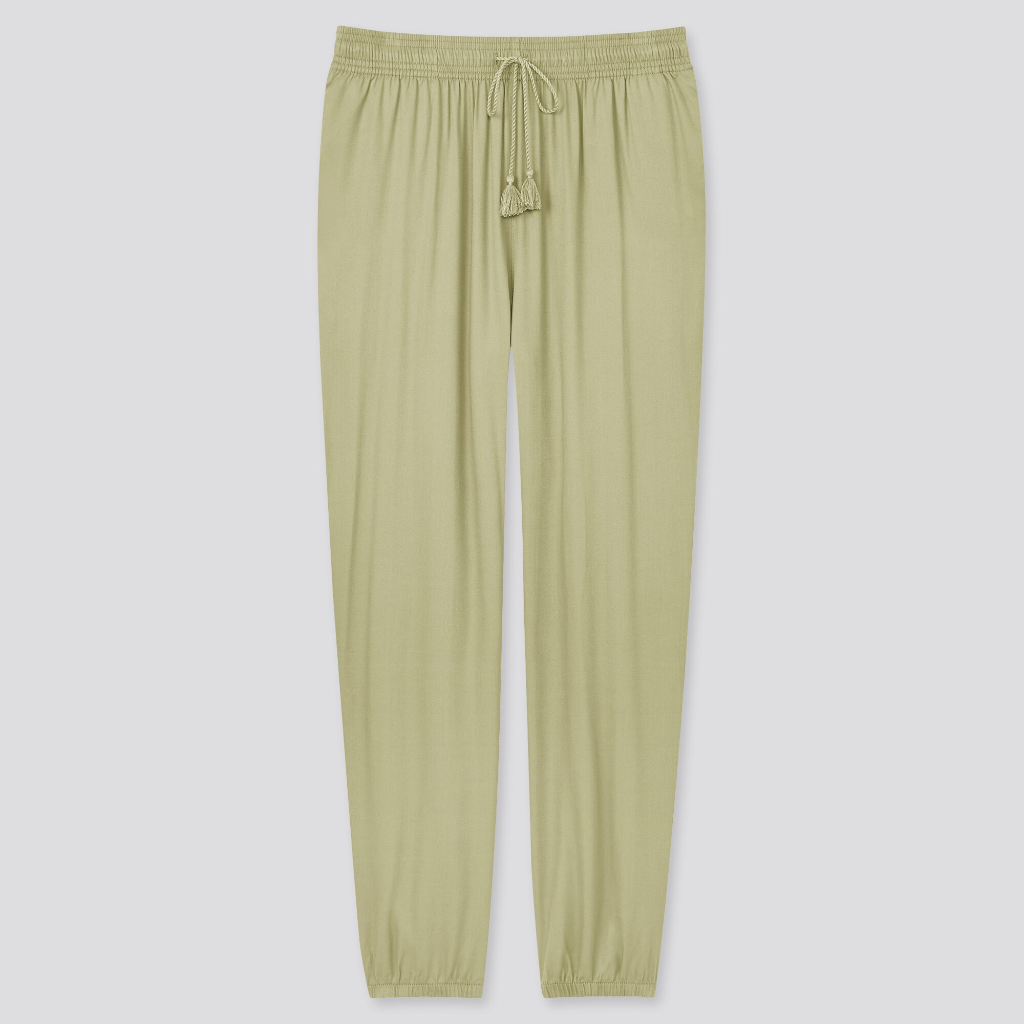 WOMEN SATIN DRAPE JOGGER PANTS UNIQLO  US