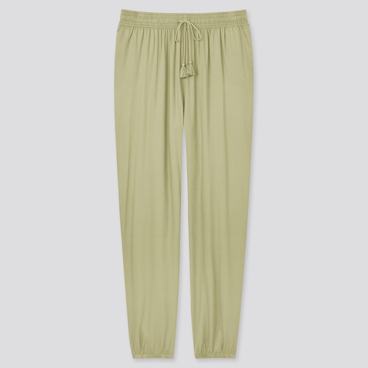 satin drape jogger pants uniqlo