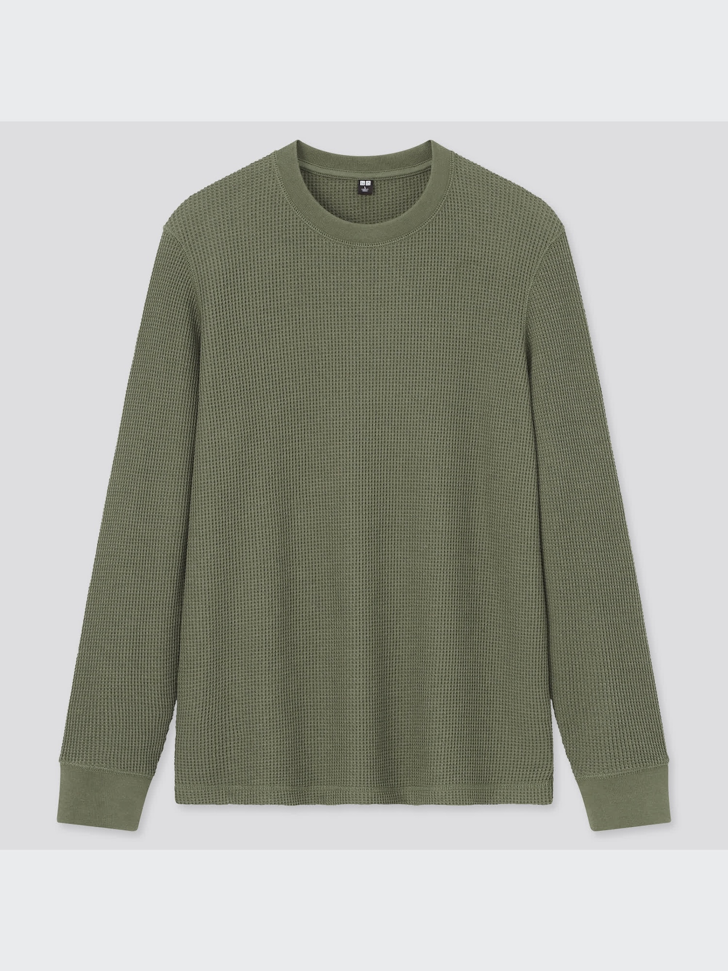 Uniqlo waffle crew neck sale