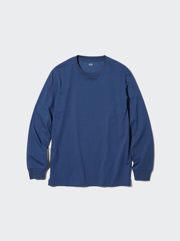 AIRism Cotton UV Protection Crew Neck Long-Sleeve T-Shirt (2022 Edition)