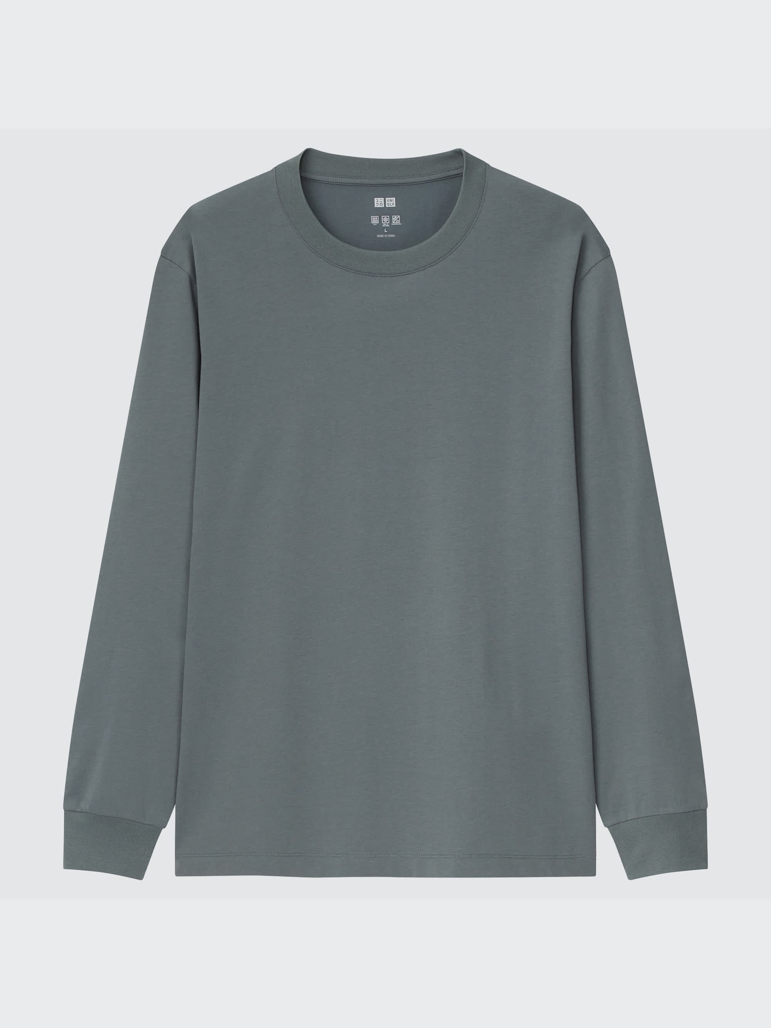 AIRism Cotton UV Protection Crew Neck Long-Sleeve T-Shirt | UNIQLO US