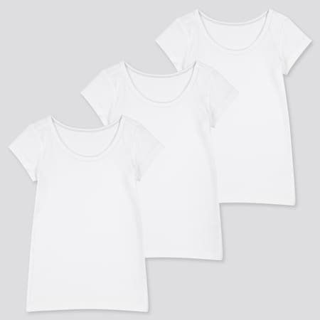 Babies Toddler Cotton Inner Short Sleeved T-Shirt (Three Pack)