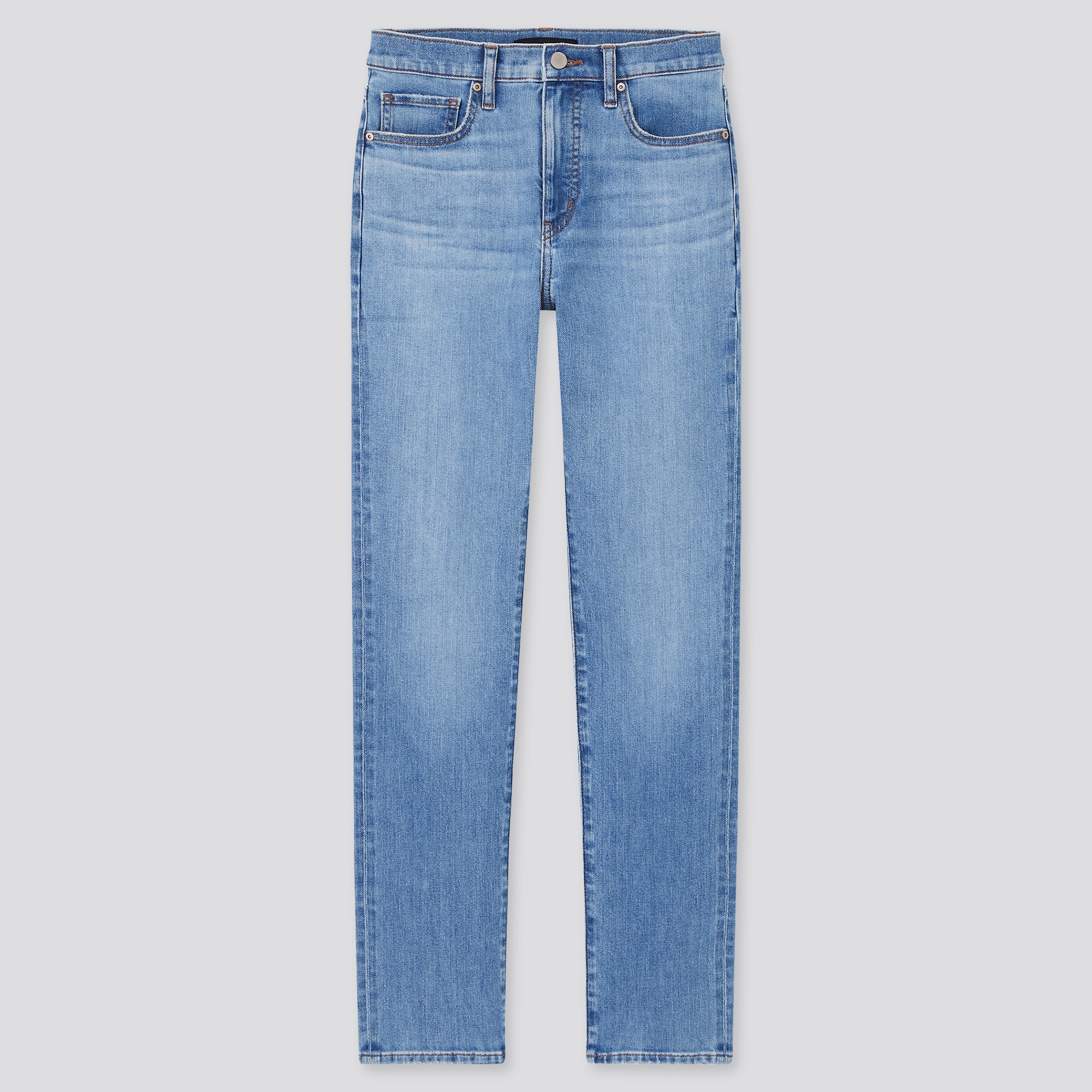 Women High Rise Slim Fit Straight Jeans | UNIQLO