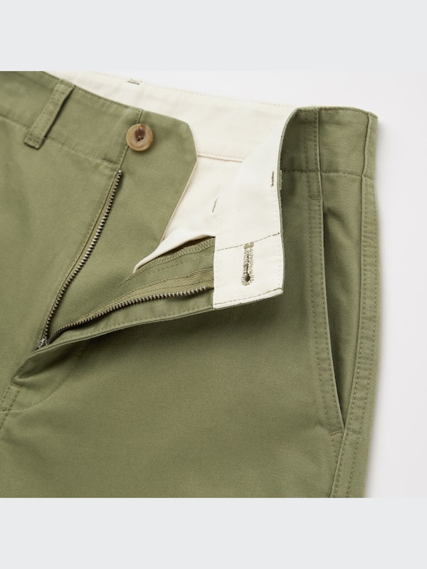 High-Waisted Straight Chino Pants