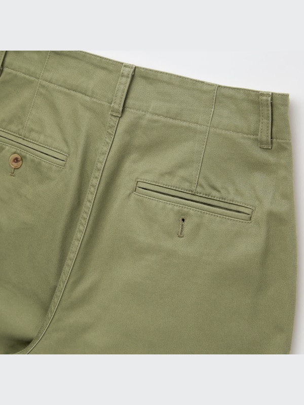 High-Waisted Straight Chino Pants