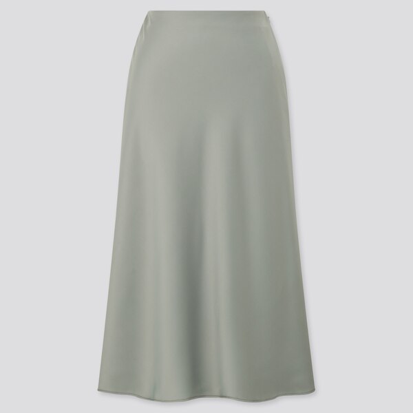 satin narrow flare skirt