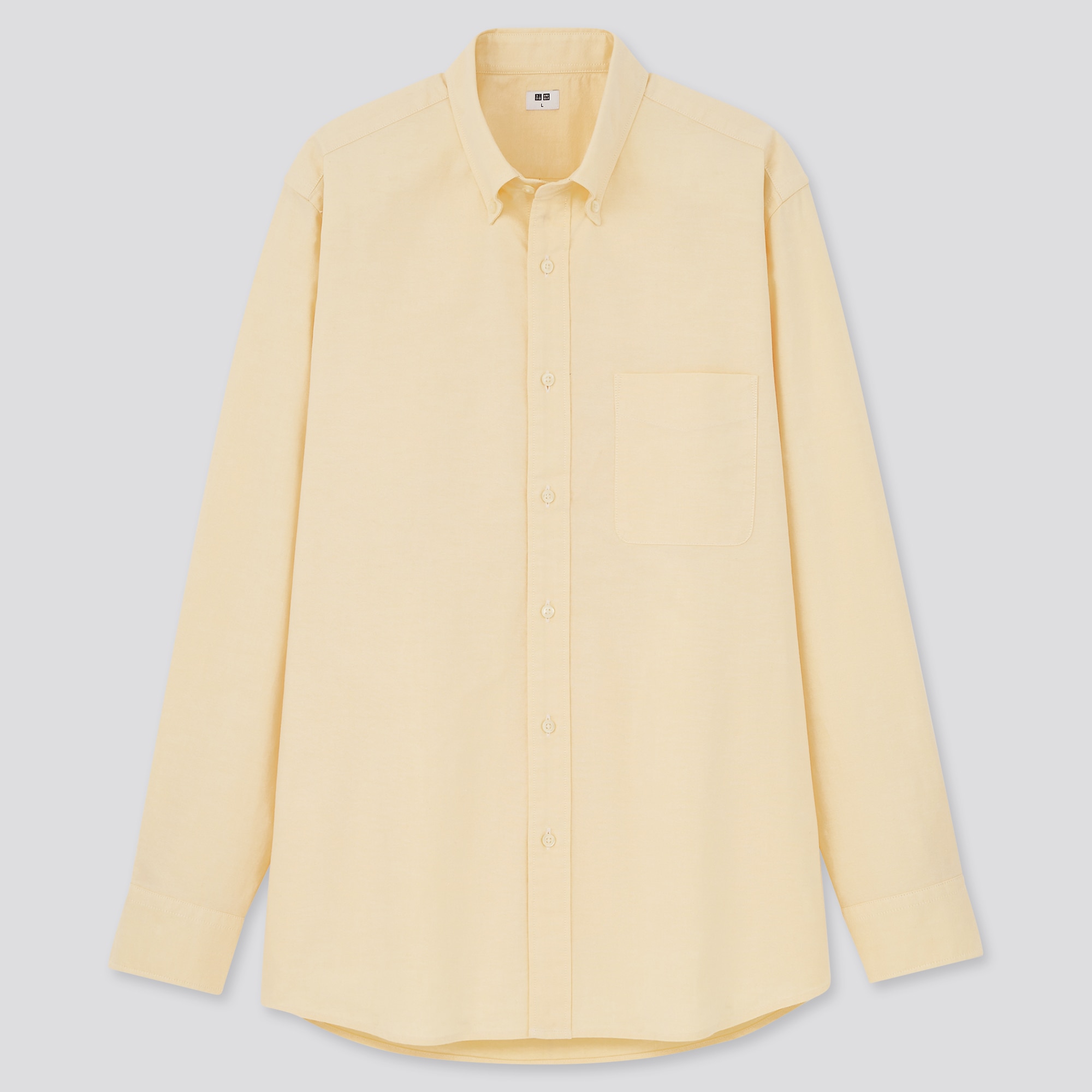 uniqlo white button down shirt